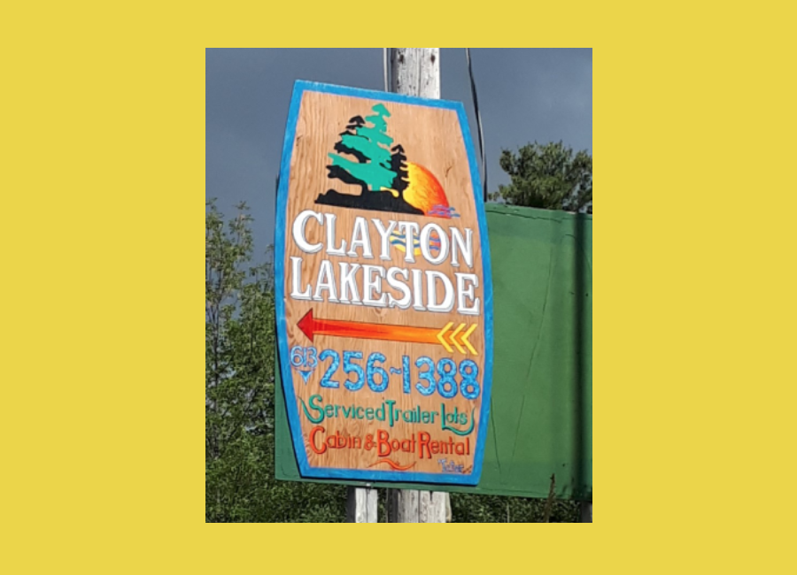 Clayton Lakeside sign